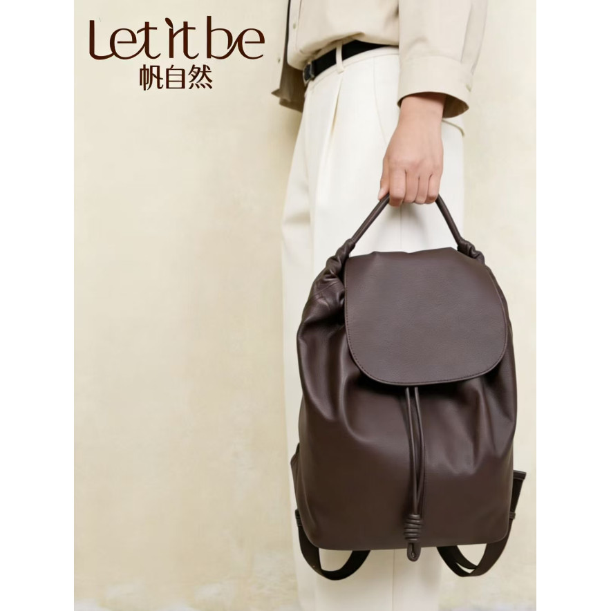 Let it be帆布双肩大牌上班通勤男女青年休闲电脑包