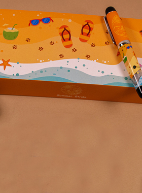 台湾OPUS 88Summer 夏日沙滩钢笔袖珍滴入式半透明亚克力笔身送礼