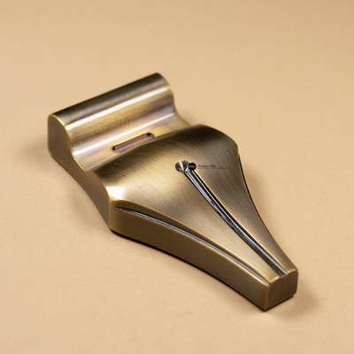 金属黄铜笔架笔搁笔架盖伦皮革