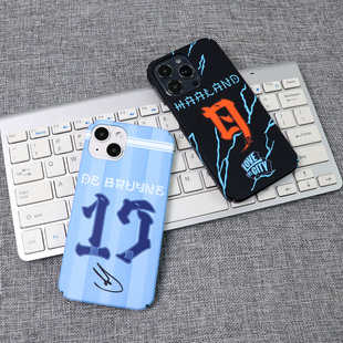 2023-24赛季曼城球衣款iphone78XSMAXR11 12 13 14Pro plus手机壳 哈兰德 德布劳内 福登