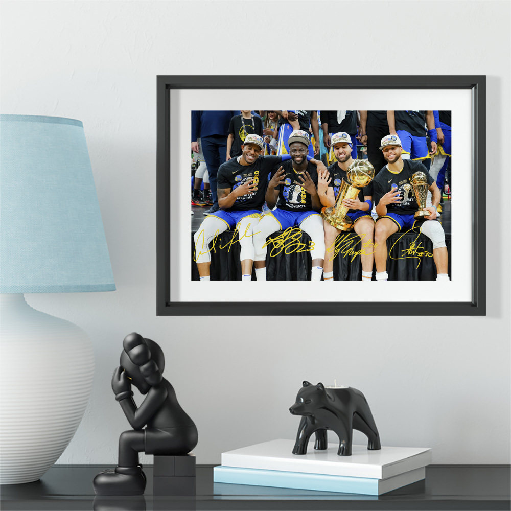 勇士四兄弟经典瞬间实木装饰相框照片墙桌摆挂框摆件库里汤普森