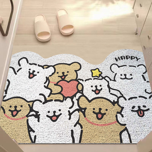 入户门地垫卡通门口地垫丝圈防滑垫子卡通玄关进门门垫耐脏脚垫