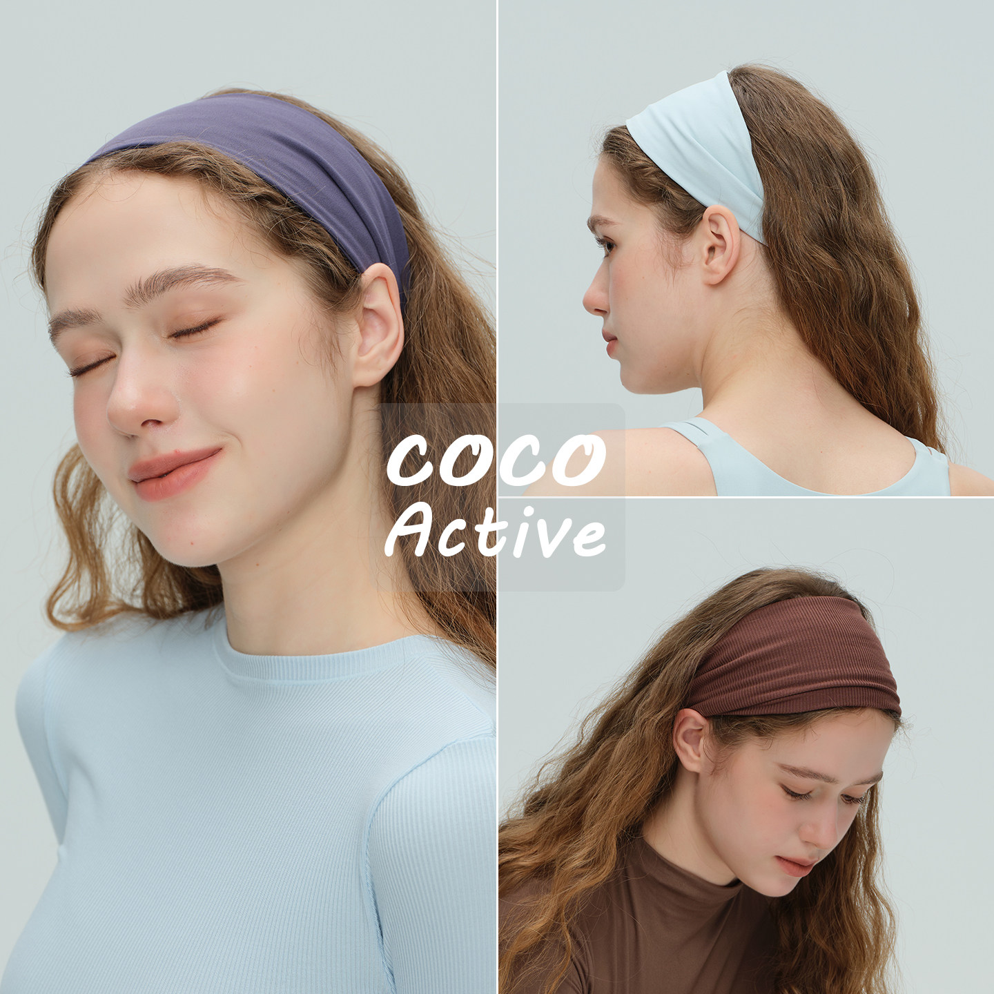 瑜伽普拉提运动加宽发带女日常外戴跑步健身防滑导汗吸汗头戴发箍