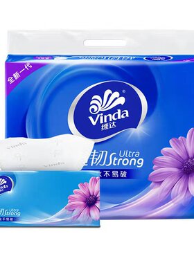维达抽纸V2239超韧系列三层6包130抽可湿水面巾抽纸多地区包邮