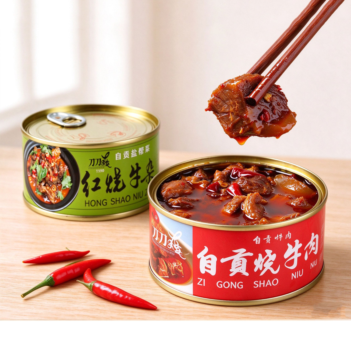 【红油川香】自贡特产丨刀刀爽红烧牛肉牛杂罐装大块牛肉美食川味