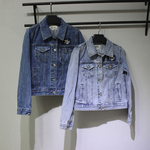 新款 女 春秋牛仔夹克 百搭韩版潮ins修身显瘦  清货包邮