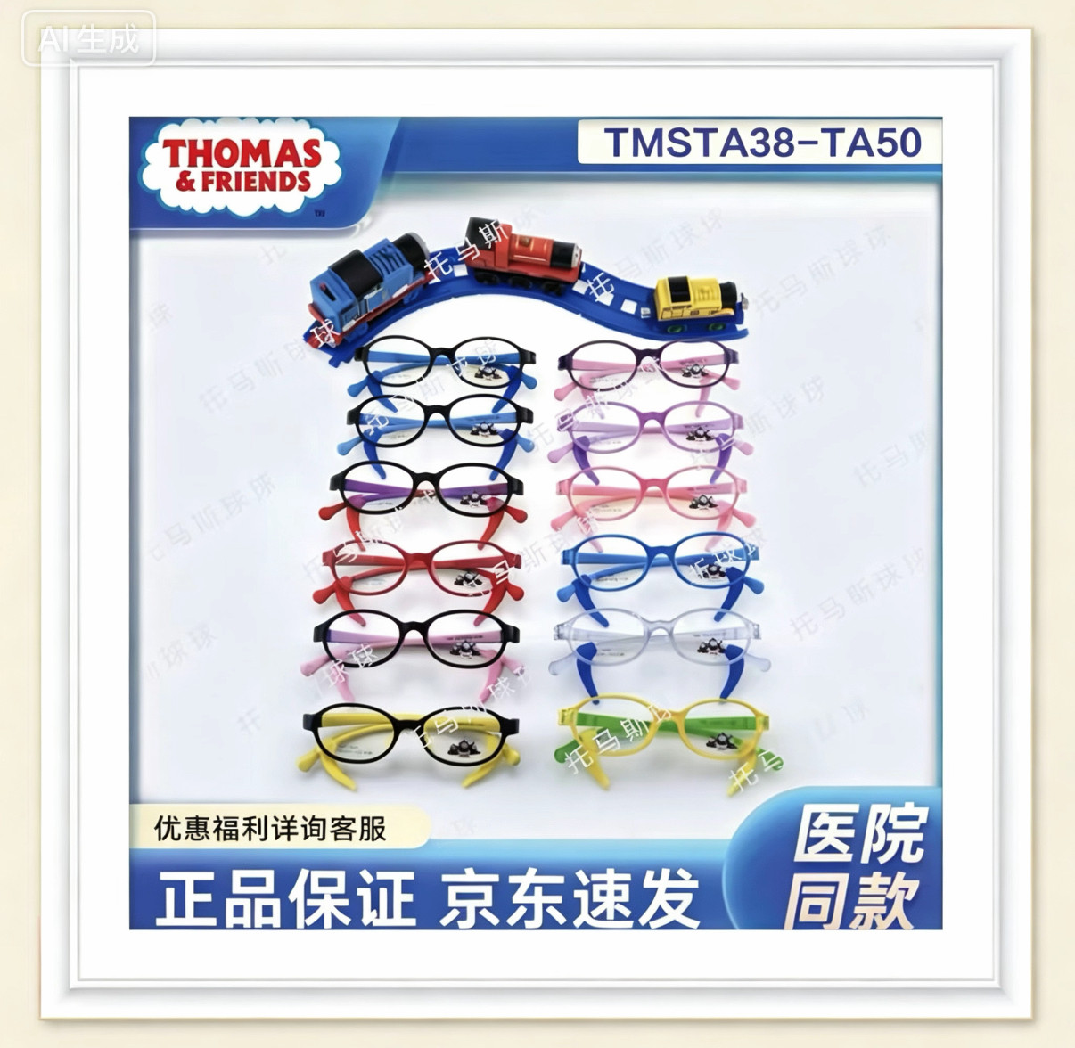 【官方直营】医院同款THOMAS托马斯儿童TMS硅胶TA44 -TA50眼镜架