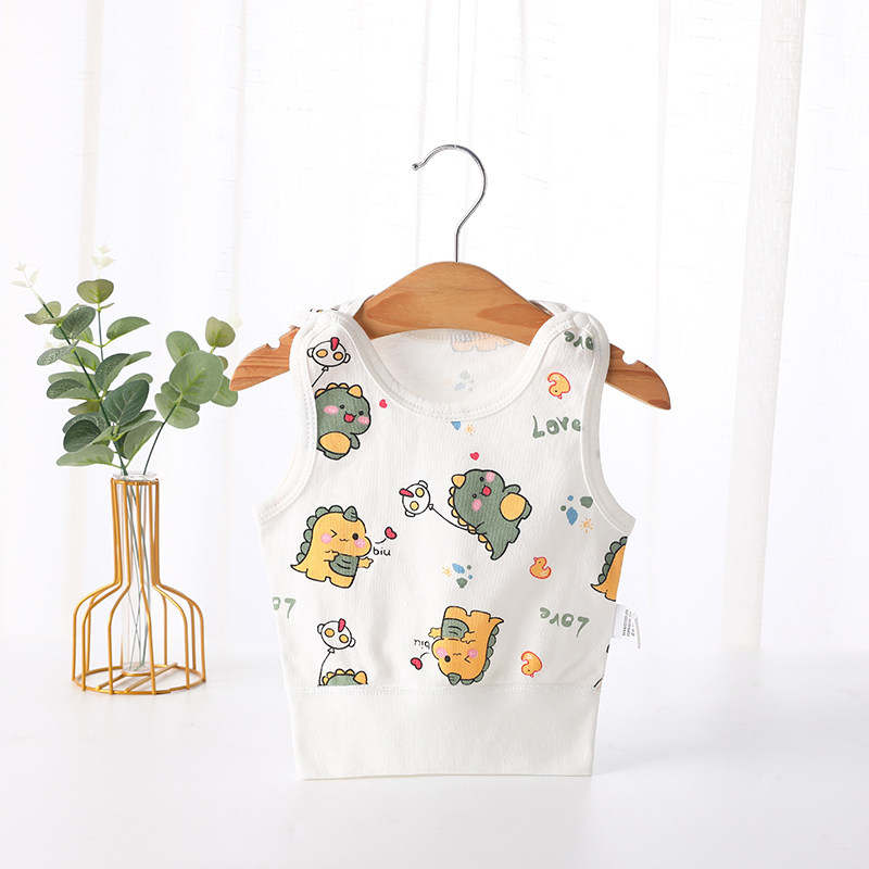 婴儿背心纯棉护肚子春秋款新生儿1岁儿童男宝宝马甲女无袖打底衫