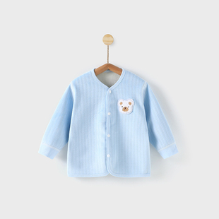 宝宝保暖衣上衣春秋冬装纯色男童女童加绒内衣新生婴儿开衫打底衫