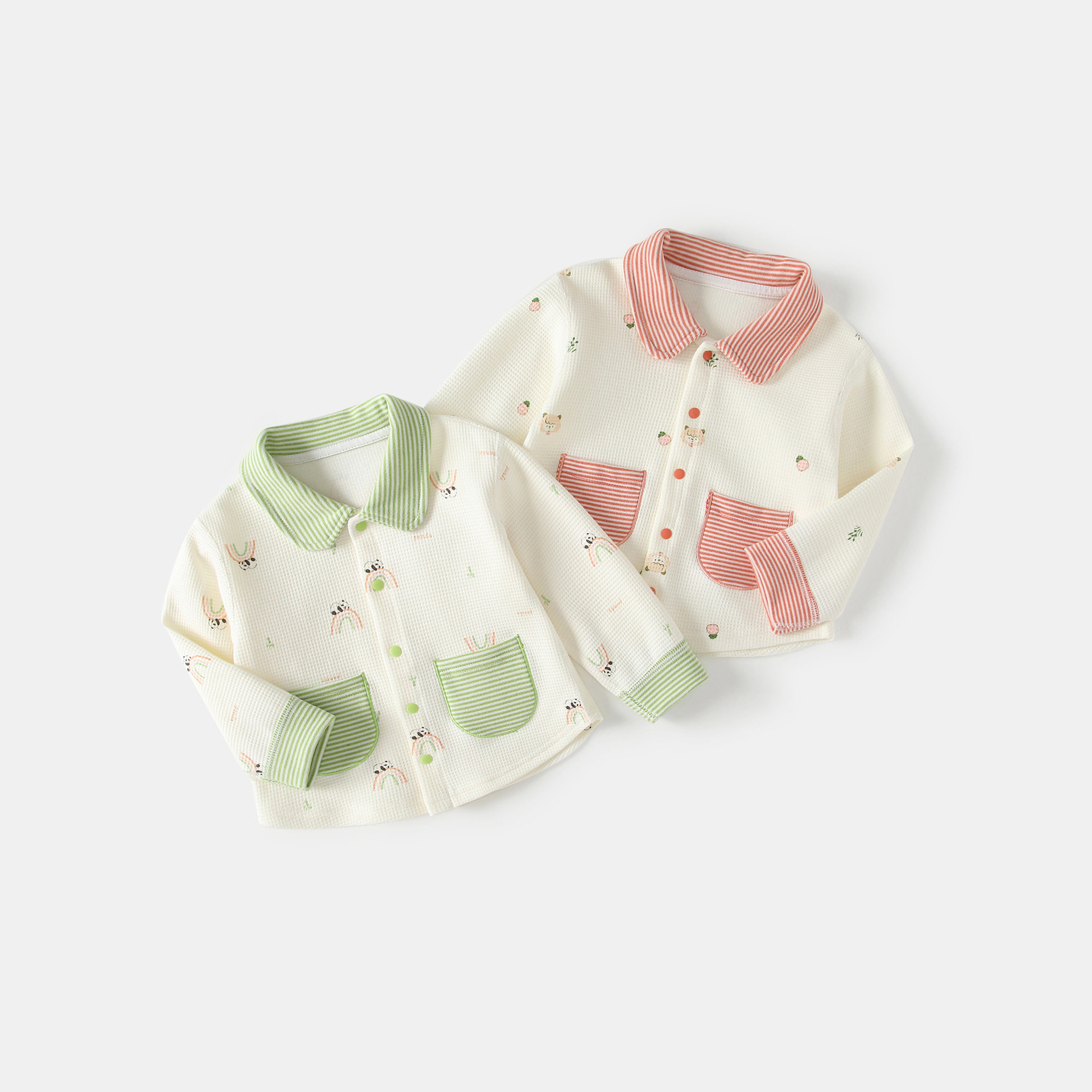 婴儿长袖T恤春秋衣服宝宝卡通纯棉上衣小童翻领打底衬衫薄款洋气