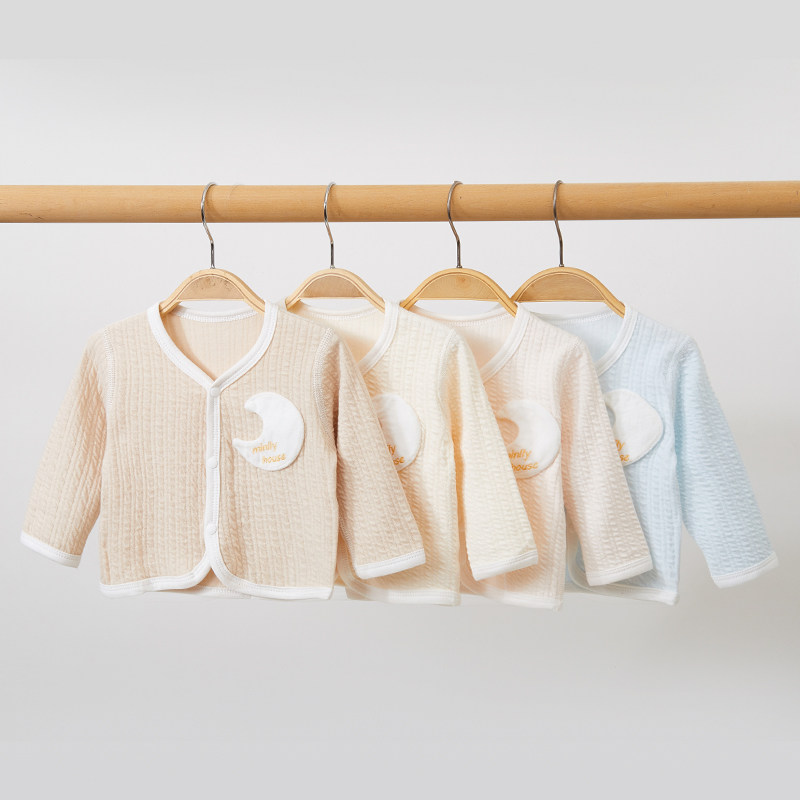 儿童长袖单上衣开衫春秋季透气婴儿宝宝无骨睡衣内衣空调服打底衫