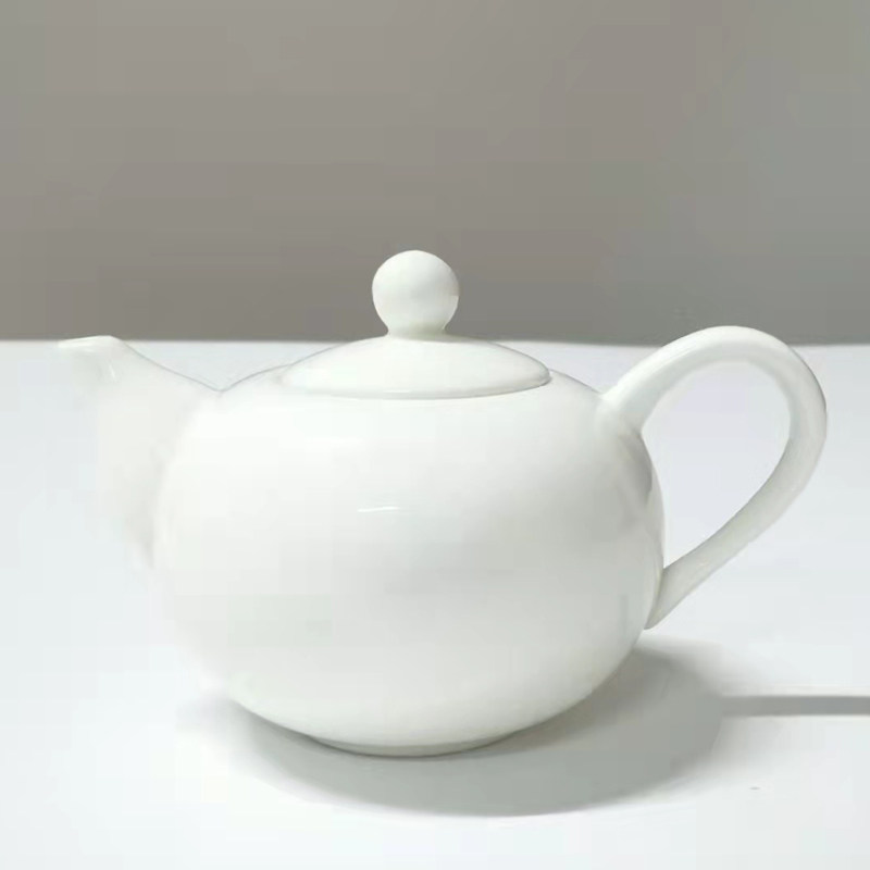 唐山创意骨瓷功夫茶壶白色骨瓷茶壶陶瓷大号小号单壶花茶壶泡茶