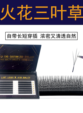 火花三叶草睫毛嫁接长短穿插