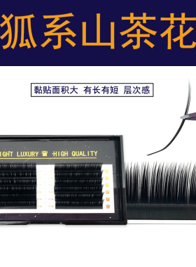 LC狐系漫画山茶花睫毛嫁接 LB翘广角单根多取不散根美睫店专用