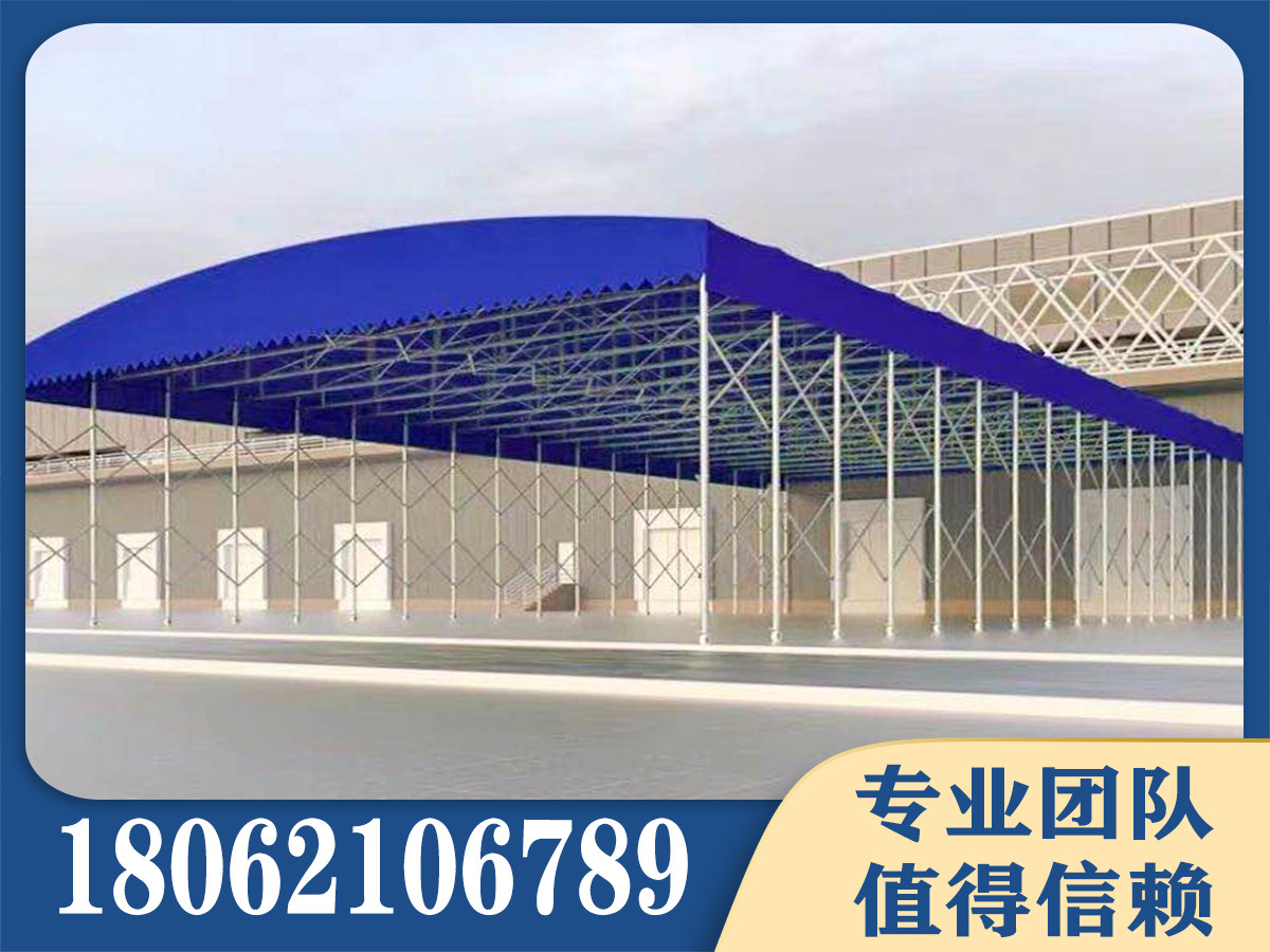 大型推拉雨棚电动棚伸缩遮阳棚停车棚帐篷户外防雨移动蓬活动收缩