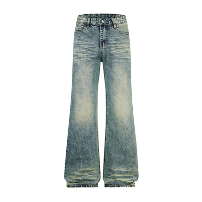 做旧牛仔裤阔腿宽松Cleanfit男女