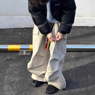 baggy 91同款 Untitled小众复古石磨水洗M65廓形多口袋工装 休闲长裤