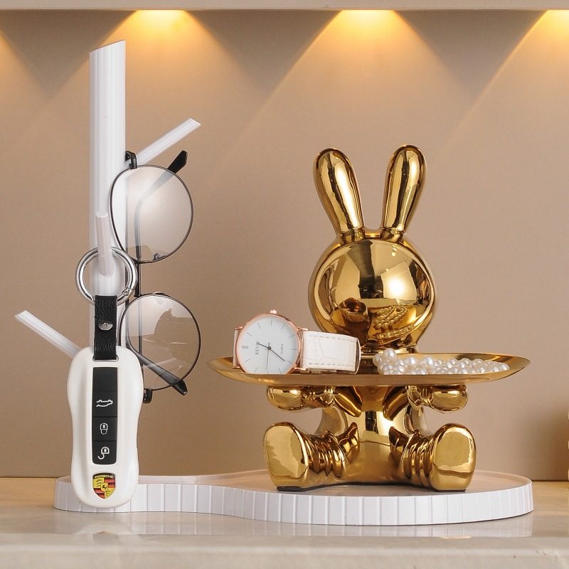 入门口兔子钥匙收纳玄关摆件挂架创意家居客厅乔迁之喜装饰品,家居饰品,装饰摆件,淘宝优惠券,粉丝福利购,淘宝优惠卷