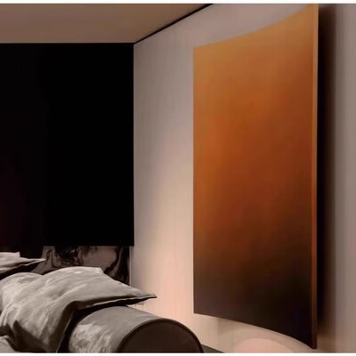 感手绘弧形木雕挂画酒店样板间客厅装饰画玄关凹凸艺术3d壁画