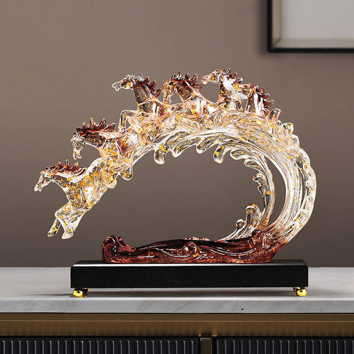 马到成功摆件感客厅电视柜酒柜装饰品办公室乔迁开业礼物