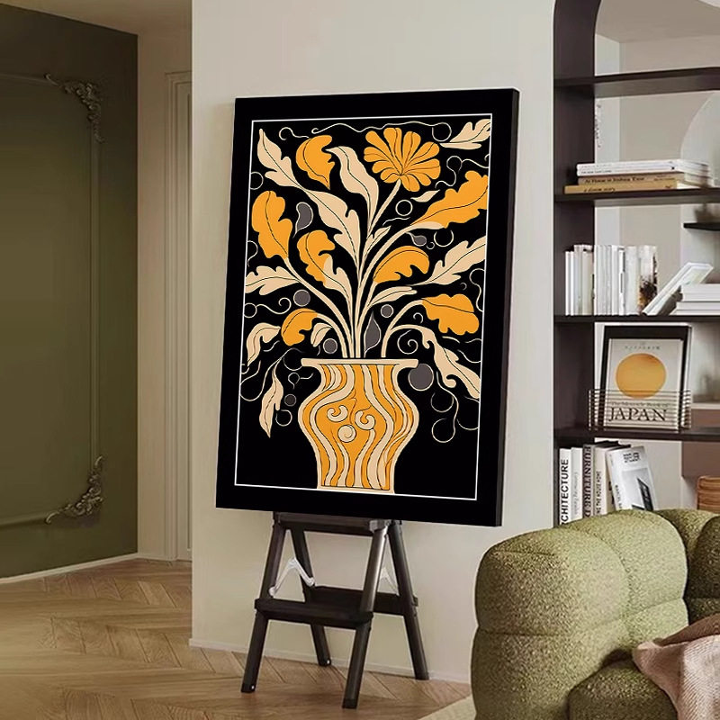 燕归 黑白灰客厅沙发背景墙装饰画法式复古美拉德落地画玄关过道,家居饰品,现代装饰画,淘宝优惠券,粉丝福利购,淘宝优惠卷