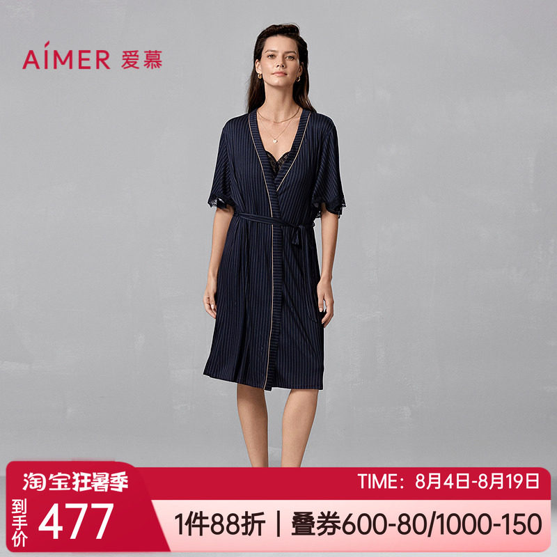 爱慕莫代尔女士家居服中长睡袍