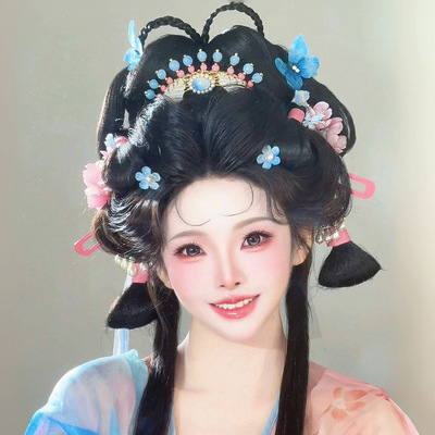 大无汉风【花语】原创古风日常可爱小唐风发饰花朵发夹头饰全套