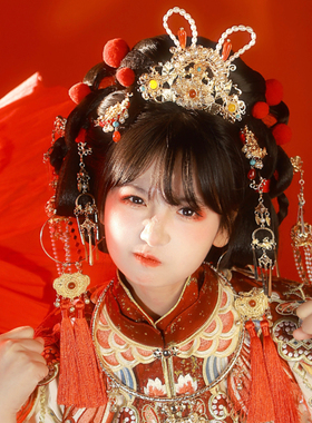 大无汉风【多宝兔】原创古风明制发饰日常甜美玛瑙保色头饰发环