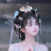 大无汉风 春蝶 原创古风唐风头饰全套可爱蝴蝶拟人汉服发饰发冠