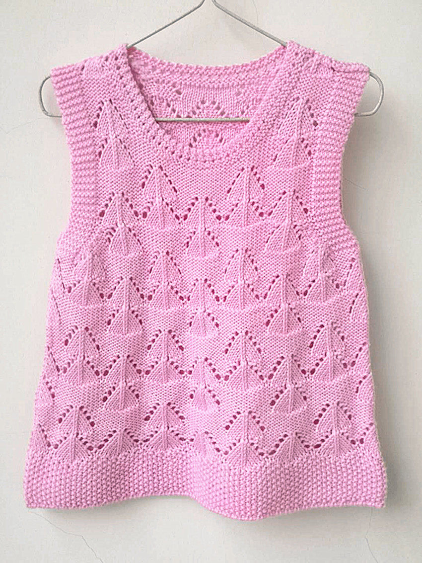 纯手工编织婴幼儿羊毛线背心裙 手织女童春秋两用马夹连体裙毛衣