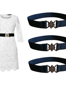 腰带女配连衣裙子牛仔裤松紧带收腰百搭ins风无痕弹力皮带装饰