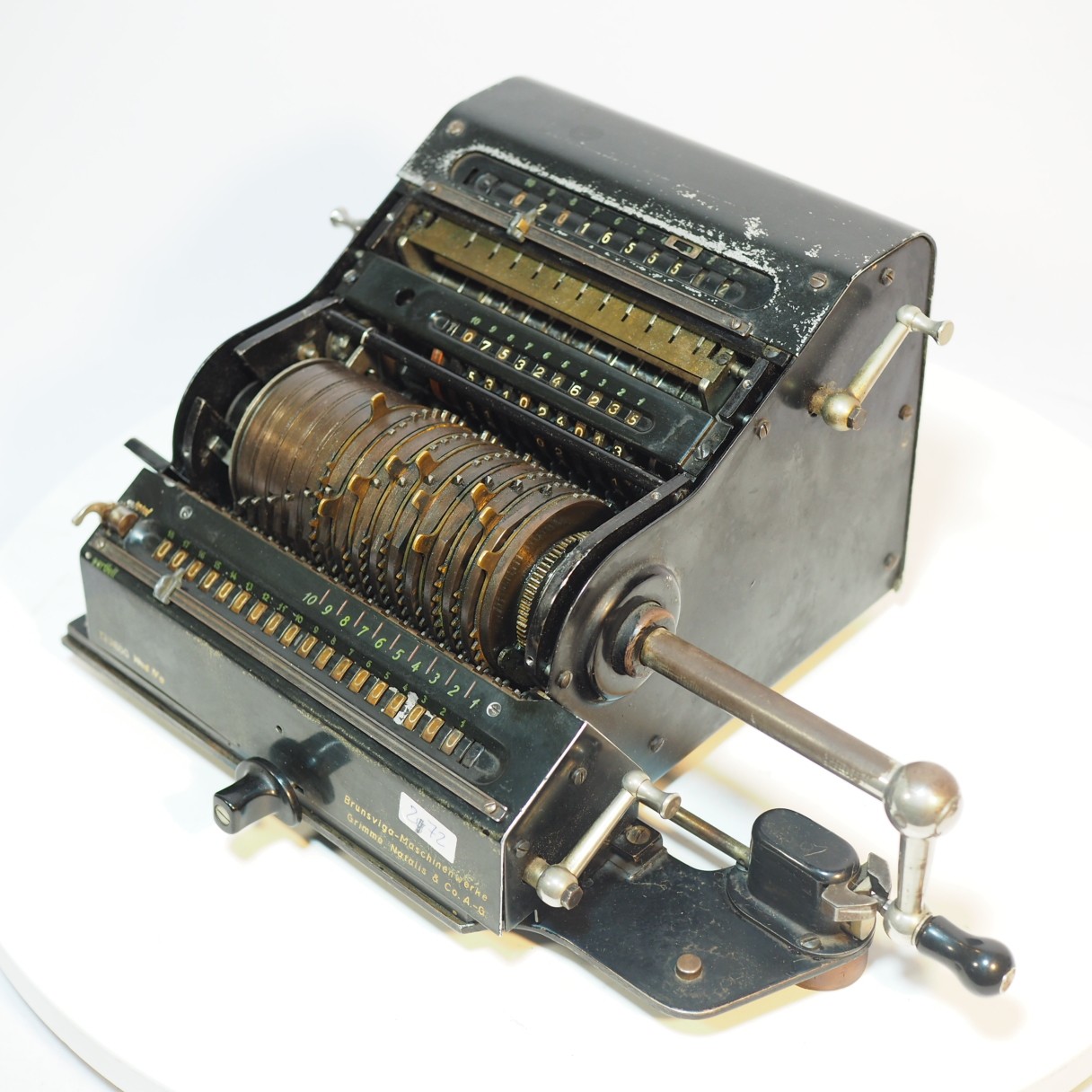 西洋古董1935年德国Brunsviga Nova机械手摇计算器功能ok文旅收藏