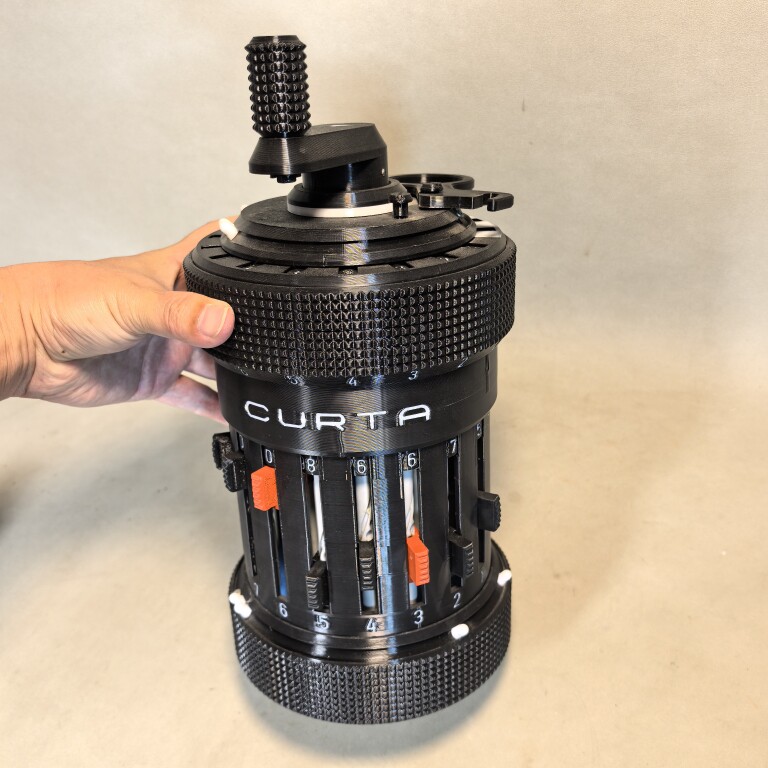 文创摆件3D打印复古仿古库塔Curta科塔计算器机械手摇计算机算盘