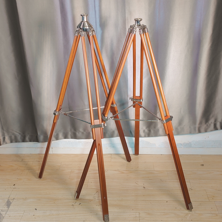 复古木三脚架怀旧摄影机投影仪老相机三脚架实木展示脚架支架摆件