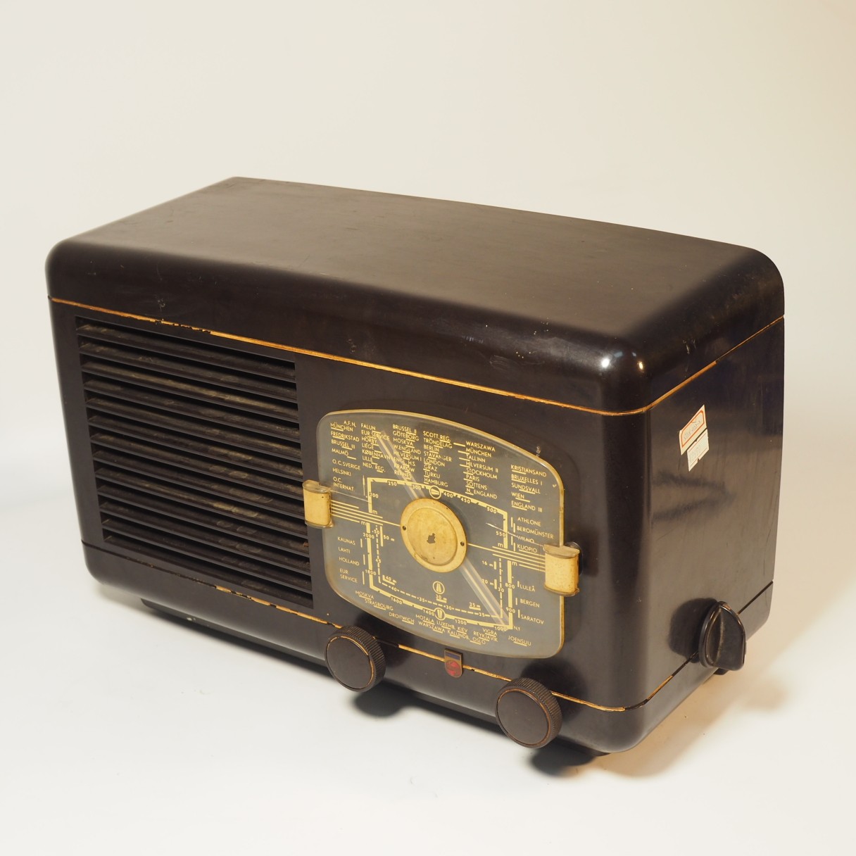 荷兰1940年代胶木壳老式电子管收音机改装蓝牙音响复古怀旧收藏件