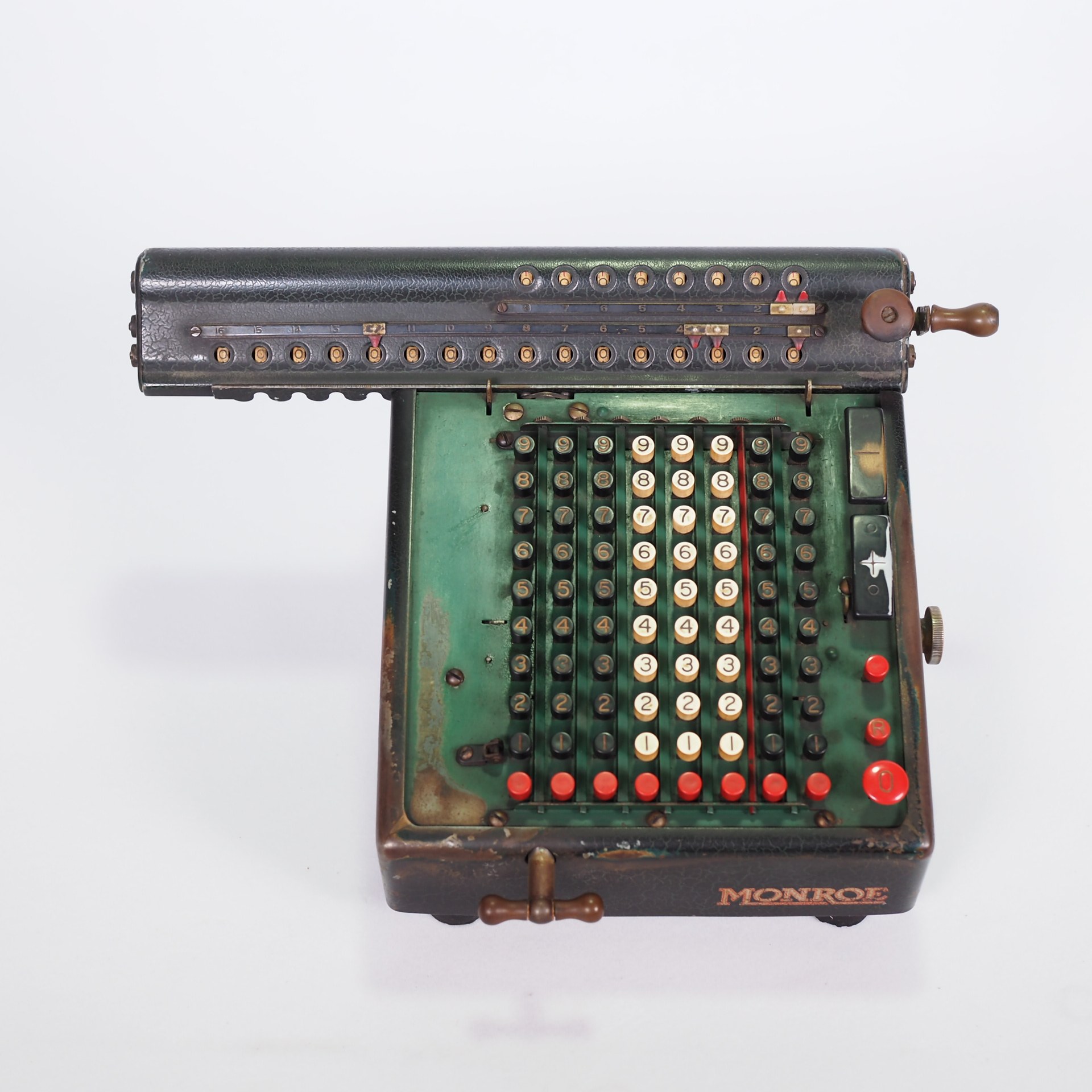 西洋古董1921年Monroe机械算盘电动手摇两用老式计算器功能正常