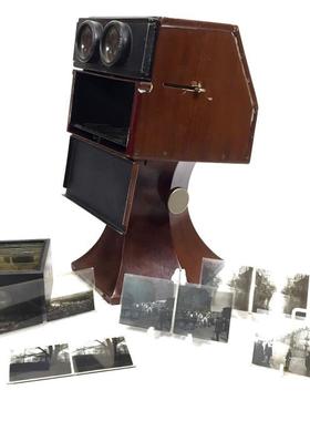 1920年西洋镜法国L.A Gaumont&Cie桌面立体镜立体查看器文旅古董