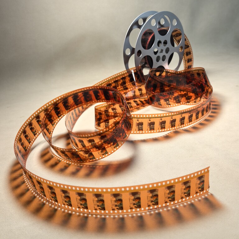 复古老35mm电影胶片负片底片摆件片夹文创装饰怀旧电影风软装道具