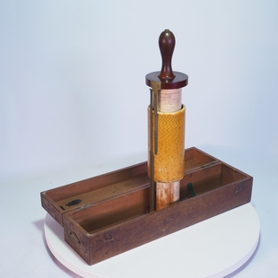 西洋古董1910英国富勒滚筒计算尺Fuller圆柱型圆筒计算器文旅馆藏