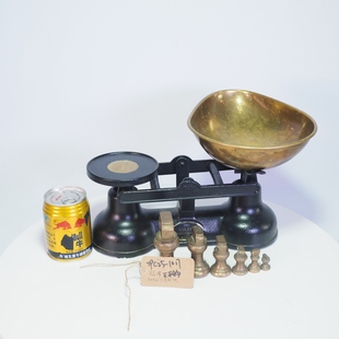 西洋古董1930年代英国Salter铸铁黄铜天平秤台秤公平秤功能ok文旅