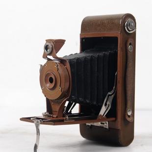 No2A EYE Model 折叠相机快门工作 古董柯达RAINBOW 皮腔 HAWK