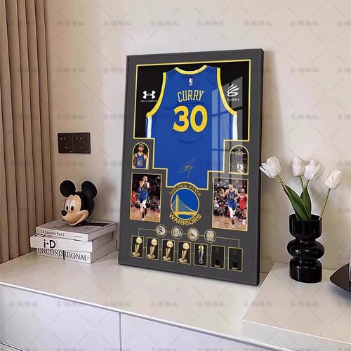 男生生日礼物NBA球星球衣装饰画