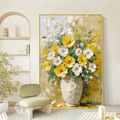 奶油小清新花卉客厅装饰画