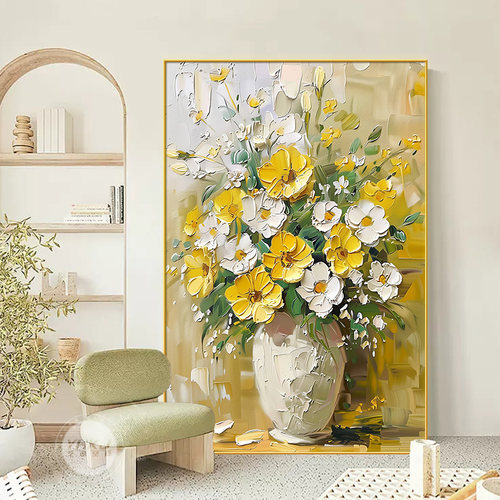 奶油小清新花卉客厅装饰画