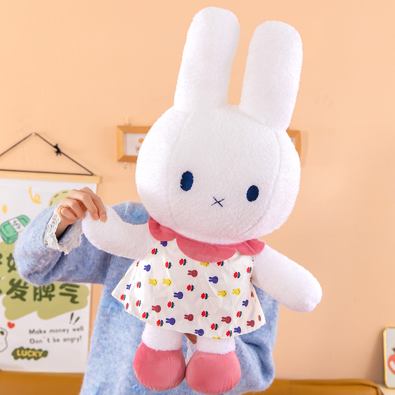 可爱花裙米菲兔公仔兔子毛绒玩具