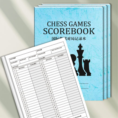 国际象棋记录本大格对局双语学生学棋国际象棋棋谱记录本对局记录