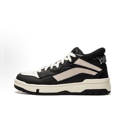 李宁休闲鞋2025新款惟吾MID男舒适软弹经典休闲鞋AGCU155-3