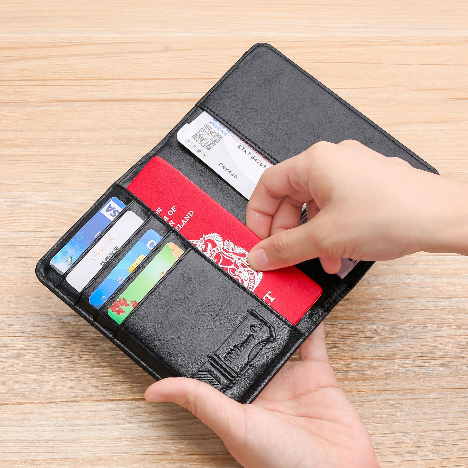 PASSPORT PROTECTOR CASE ID BAG PASSPORT BAG MULTIFUNCTIONAL RFID ANTI-THEFT PASSPORT HOLDER TICKET HOLDER RETRO PASSPORT BOOK SET