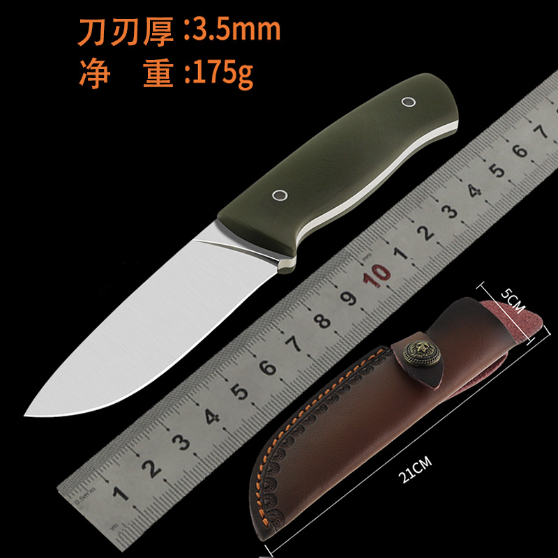戈徒安野营防身求生救援小刀D2钢