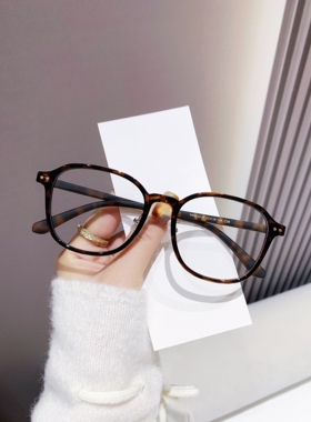 高级感韩版超轻网红眼镜女时尚方框高清防蓝光抗疲劳显年轻近视镜